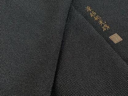 平和屋着物▽伝統工芸師　服部光擴　江戸小紋　単衣　角通し　正絹　逸品　AABJ8351jh