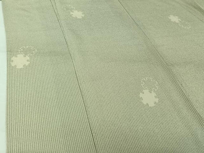 平和屋着物▽本塩沢　単衣　雪輪文　健勝苑扱い　正絹　逸品　AABJ8352jh