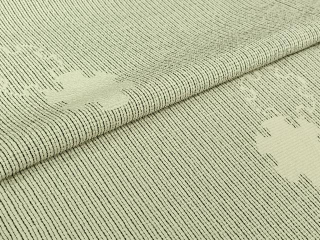 平和屋着物▽本塩沢　単衣　雪輪文　健勝苑扱い　正絹　逸品　AABJ8352jh