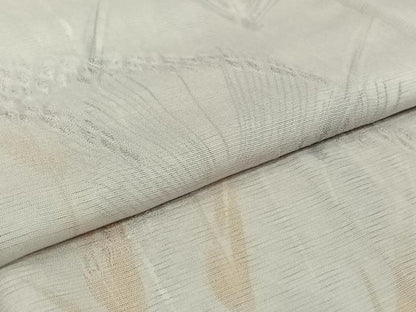 平和屋着物▽訪問着　無双　紗袷　紗×絽　手描き　芝葉文　正絹　逸品　AABJ8358jh
