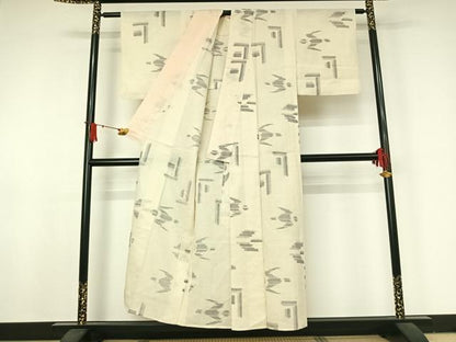 平和屋着物▽小紋　単衣　飛鳥文　AABJ8360jh