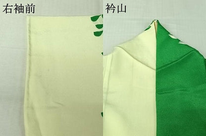 平和屋着物▽訪問着　単衣　藤花房　金彩　洗える着物　AABJ8362jh