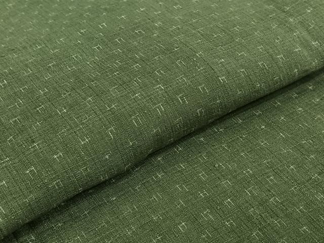 平和屋着物▽男性　紬　単衣　幾何学文様　正絹　逸品　未使用　AABJ8373jh