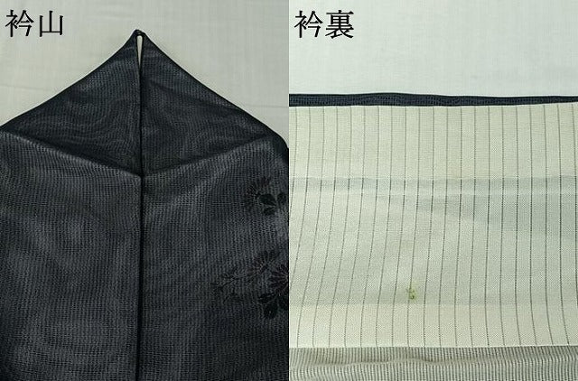 平和屋着物▽訪問着　無双　紗袷　紗×絽　手描き　草花文　金彩　正絹　逸品　AABJ8377jh