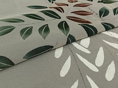 平和屋着物▽訪問着　無双　紗袷　紗×紗　草葉文　正絹　逸品　AABJ8378jh