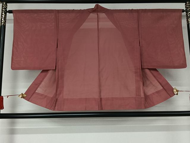 平和屋着物▽羽織　スリーシーズン　春夏秋　塵除け　竜田川文　桃色　正絹　逸品　AABJ8382jh