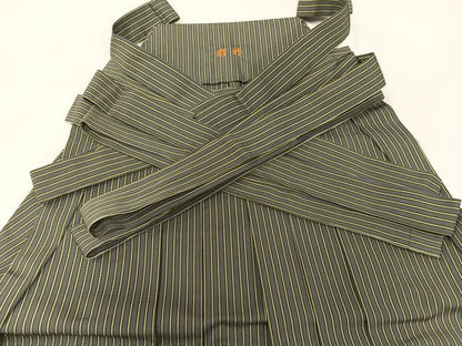 平和屋着物●男性　馬乗り袴　縞　正絹　逸品　AABJ8401ph
