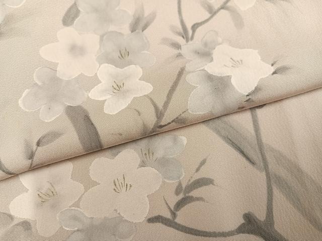 平和屋着物●訪問着　手描き　枝花文　正絹　逸品　AABJ8404ph