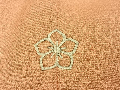 平和屋着物●訪問着　駒刺繍　流水草花文　金彩　正絹　逸品　AABJ8411ph