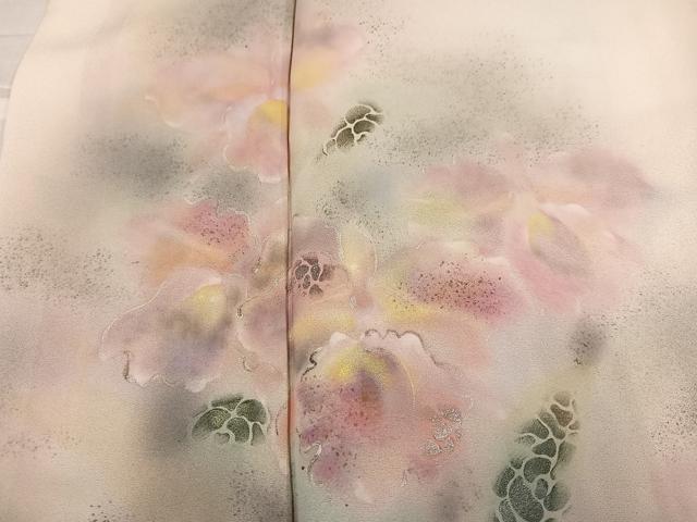 平和屋着物●訪問着　舞花文　暈し染め　金銀彩　正絹　逸品　AABJ8412ph