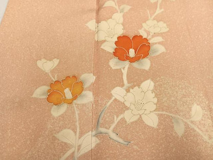 平和屋着物●訪問着　枝椿文　金彩　正絹　逸品　AABJ8414ph