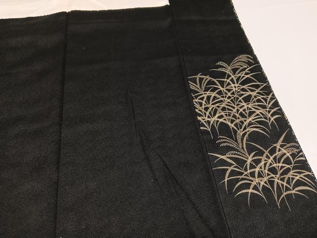 平和屋着物●訪問着　絞り　刺繍　草花文　金彩　正絹　逸品　AABJ8416ph
