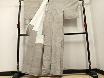 平和屋着物●上質な紬　霞文　正絹　逸品　未使用　AABJ8417ph