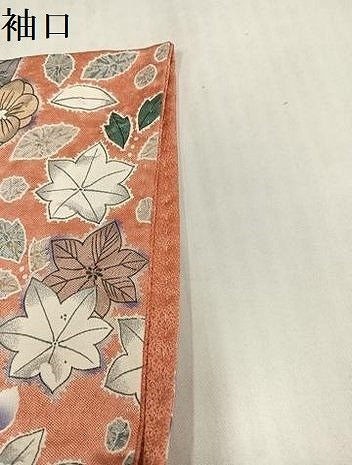 平和屋着物●訪問着　辻が花　地紙花文　暈し染め　金彩　正絹　逸品　AABJ8421ph