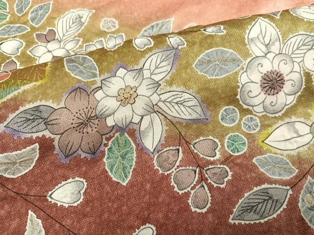 平和屋着物●訪問着　辻が花　地紙花文　暈し染め　金彩　正絹　逸品　AABJ8421ph