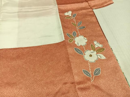 平和屋着物●訪問着　辻が花　地紙花文　暈し染め　金彩　正絹　逸品　AABJ8421ph