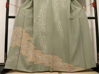 平和屋着物●訪問着　辻が花　絞り　正絹　逸品　AABJ8424ph