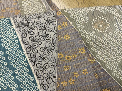 平和屋着物●訪問着　駒刺繍　舞花文　暈し染め　金彩　正絹　逸品　AABJ8429ph