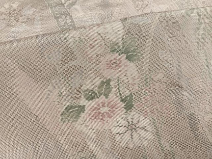 平和屋着物●都喜ヱ門 本場大島紬 白大島 カタス9マルキ 総絣 花円舞曲 草木づくし 証紙付き 藤絹織物謹製 正絹 逸品 未使用 AABJ8434ph