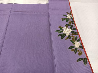 平和屋着物●豪華振袖　駒刺繍　花蝶文　暈し染め　金彩　正絹　逸品　AABJ8437ph
