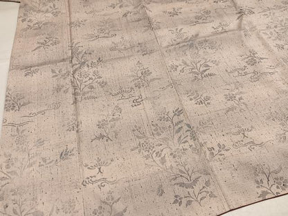 平和屋着物●上質な小紋　紬地　草花文　正絹　逸品　AABJ8438ph