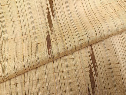 平和屋着物●ぜんまい紬　間道　正絹　逸品　AABJ8439ph