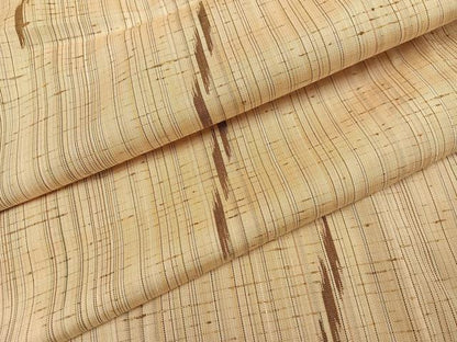 平和屋着物●ぜんまい紬　間道　正絹　逸品　AABJ8439ph