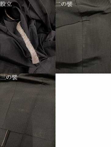 平和屋着物●男性　馬乗り袴　縞　正絹　逸品　AABJ8441ph