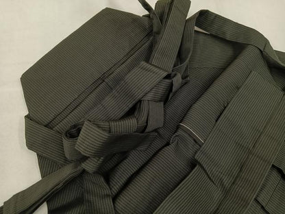 平和屋着物●男性　馬乗り袴　縞　正絹　逸品　AABJ8441ph
