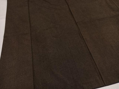 平和屋着物●男性　紬　アンサンブル　色無地　海松茶色　正絹　逸品　AABJ8444ph