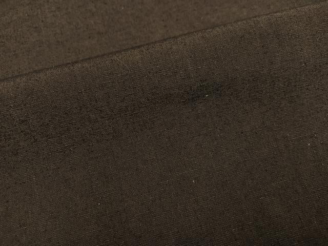 平和屋着物●男性　紬　アンサンブル　色無地　海松茶色　正絹　逸品　AABJ8444ph