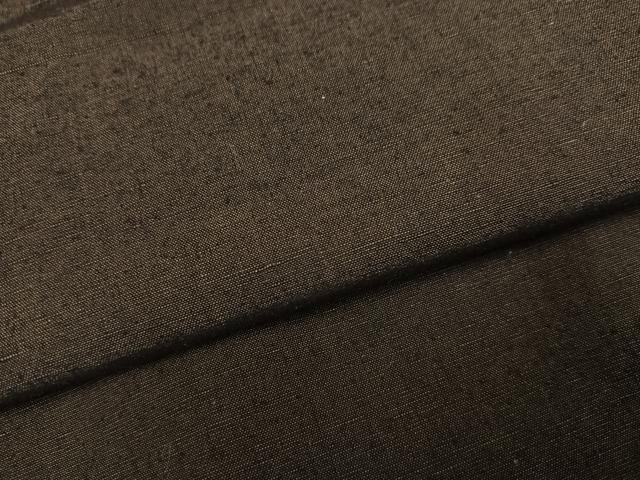 平和屋着物●男性　紬　アンサンブル　色無地　海松茶色　正絹　逸品　AABJ8444ph