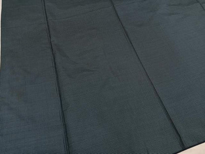 平和屋着物●男性　紬　アンサンブル　格子　正絹　逸品　AABJ8449ph