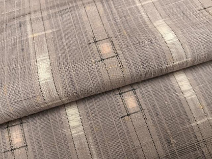 平和屋着物●上質な紬　間道　ロング丈　正絹　逸品　AABJ8451ph