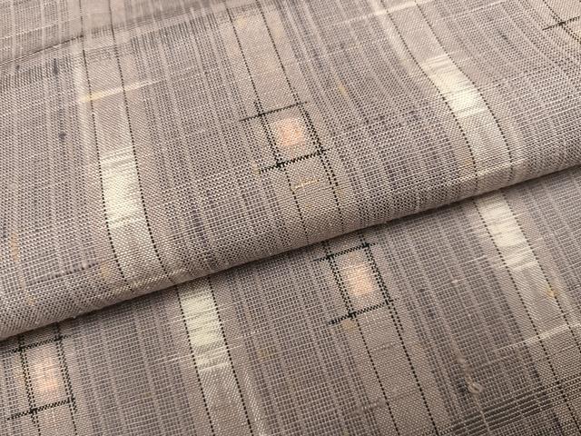 平和屋着物●上質な紬　間道　ロング丈　正絹　逸品　AABJ8451ph