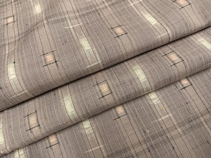 平和屋着物●上質な紬　間道　ロング丈　正絹　逸品　AABJ8451ph