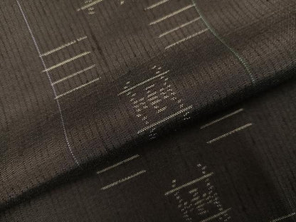 平和屋着物●上質な紬　間道　正絹　逸品　AABJ8452ph