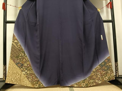 平和屋着物●訪問着　作家物　辻が花　暈し染め　正絹　逸品　AABJ8457ph