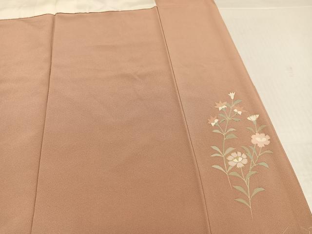 平和屋着物●訪問着　霞草花文　金彩　正絹　逸品　AABJ8462ph