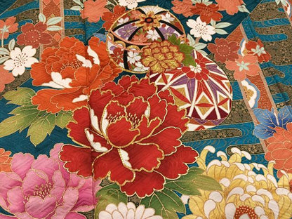 平和屋着物●菜々緒　振袖　駒刺繍　花毬文　金彩　正絹　逸品　AABJ8464ph