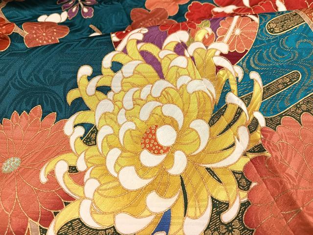 平和屋着物●菜々緒　振袖　駒刺繍　花毬文　金彩　正絹　逸品　AABJ8464ph