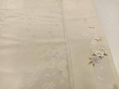 平和屋着物●訪問着　駒刺繍　枝垂れ桜　暈し染め　金彩　正絹　逸品　AABJ8465ph