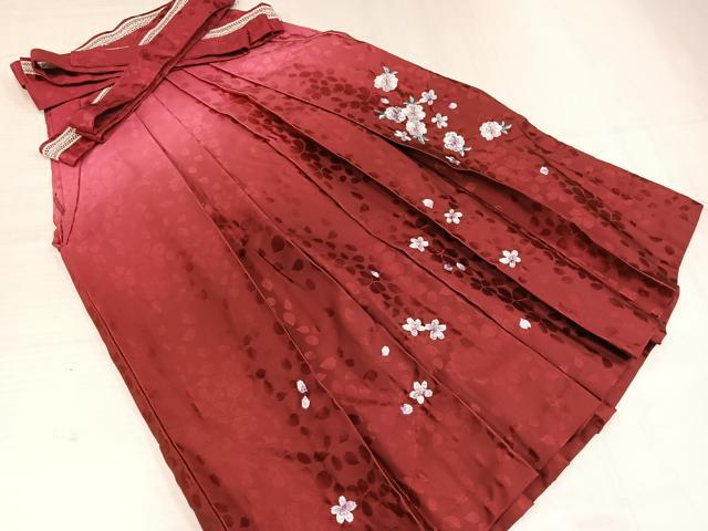 平和屋着物●女性　行灯袴　刺繍　舞桜文　暈し染め　金糸　洗える着物　AABJ8466ph