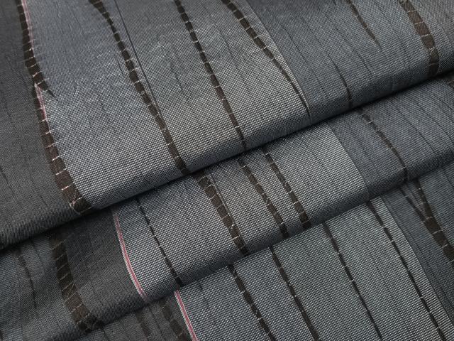 平和屋着物●本場大島紬　竜巻絞り　間道　正絹　逸品　AABJ8471ph