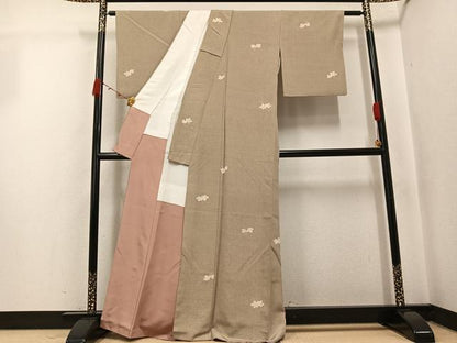 平和屋着物●上質な小紋　瓢箪　正絹　逸品　AABJ8478ph