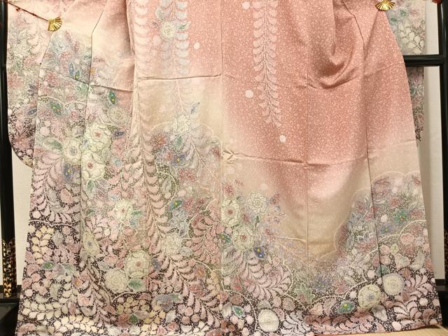 平和屋着物●豪華振袖　辻が花　暈し染め　銀通し地　正絹　逸品　AABJ8484ph