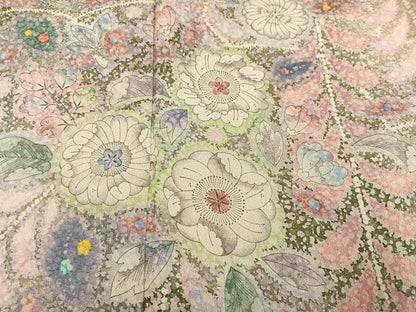 平和屋着物●豪華振袖　辻が花　暈し染め　銀通し地　正絹　逸品　AABJ8484ph