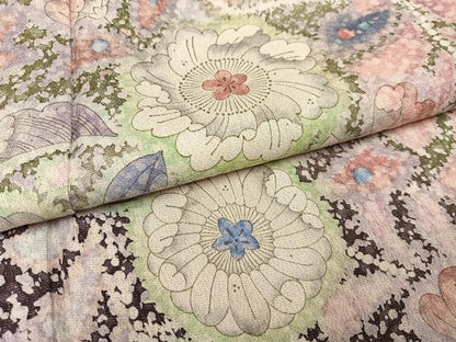 平和屋着物●豪華振袖　辻が花　暈し染め　銀通し地　正絹　逸品　AABJ8484ph