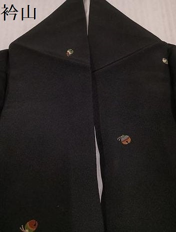 平和屋着物●上質な小紋　鈴　黒地　正絹　逸品　AABJ8488ph