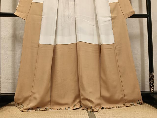 平和屋着物●訪問着　雪輪風景花鳥文　正絹　逸品　AABJ8490ph
